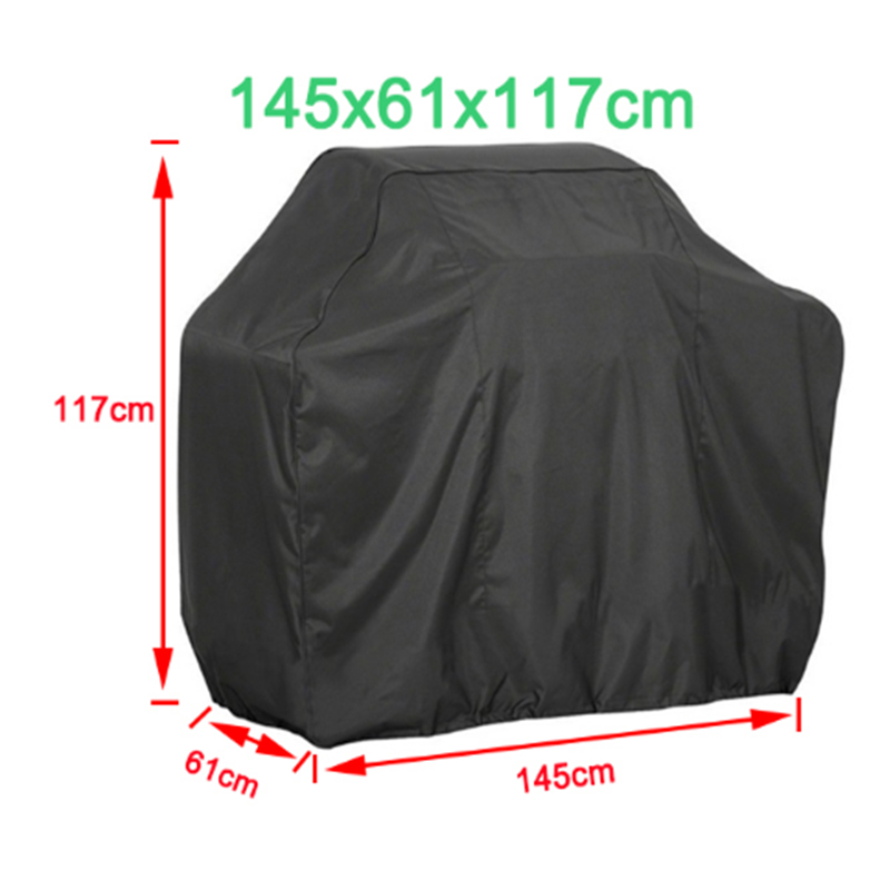 Bbq grill trekk utendørs støv vanntett weber kraftig grill trekk regn beskyttende utendørs grill støvtette trekk runde: 145 x 61 x 117cm