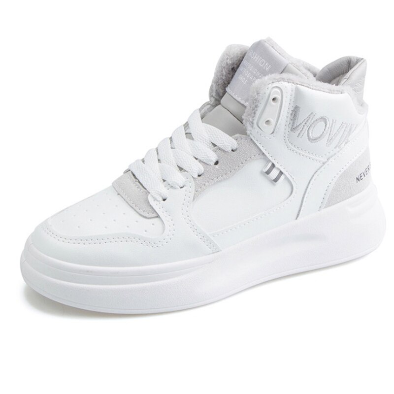Dames sneakers winter damesschoenen flats platform casual schoenen voor dames comfortabele hoge top warme pluche off white schoenen