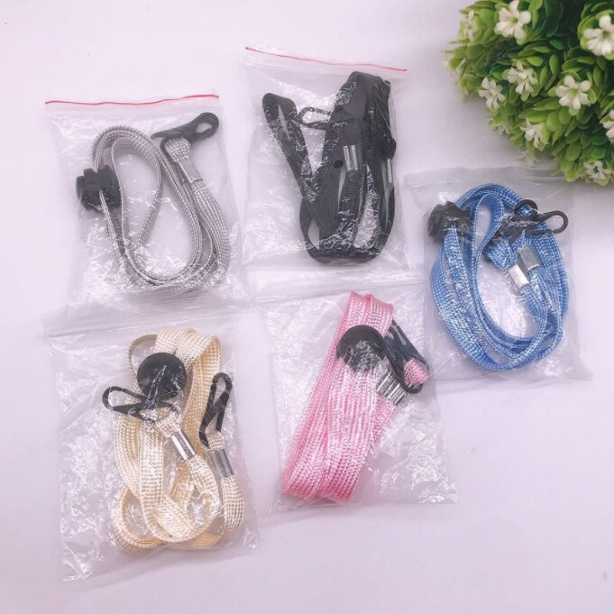 10pcs Adjustable Hanging Neck Mask Lanyard Extension Strap For The Back Of The Head Or The Neck With Clip For Children