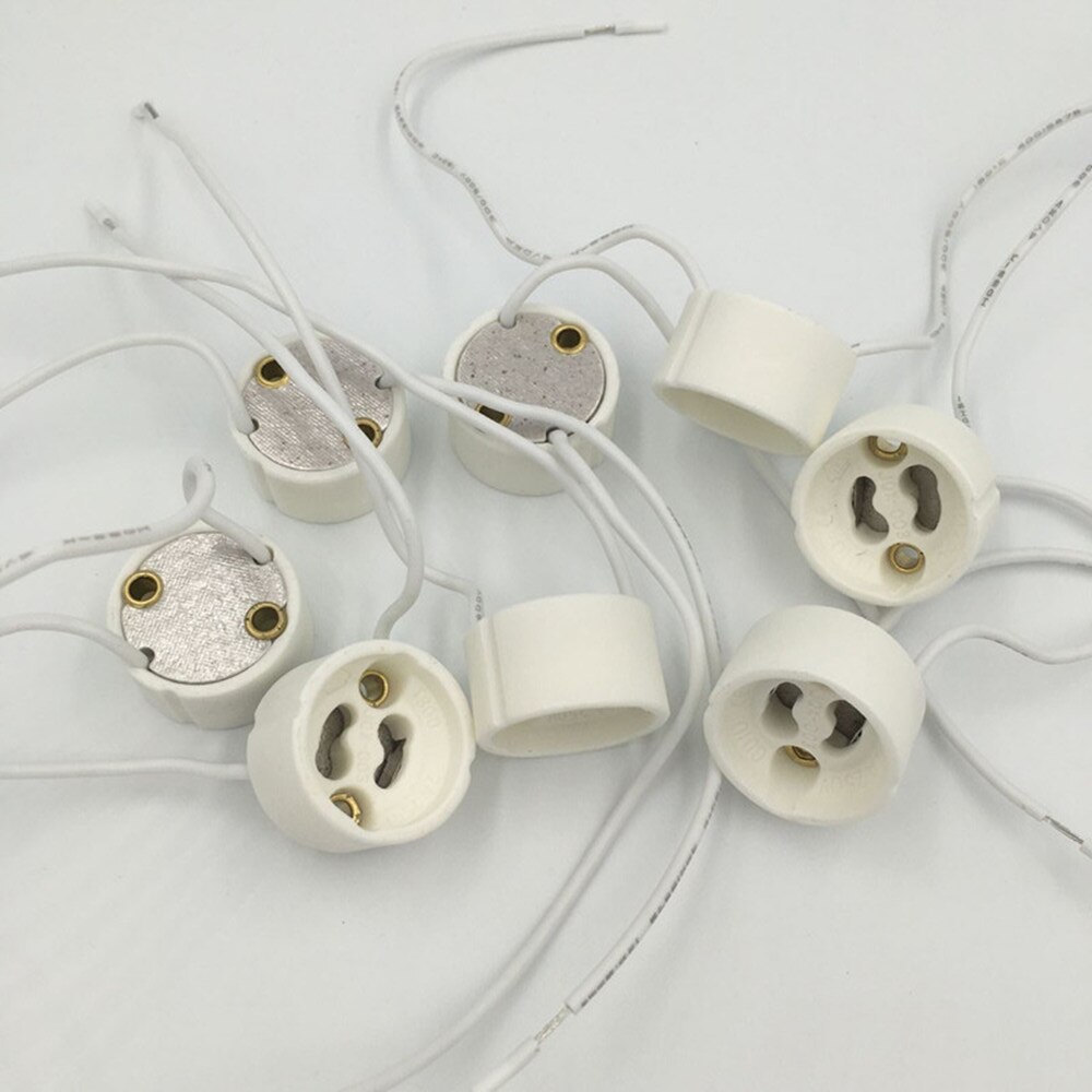 50x beste  gu10 sokkel sokkel lys base adapter ledningskontakt  gu 10 base keramisk sokkel for led lampe led lys holder