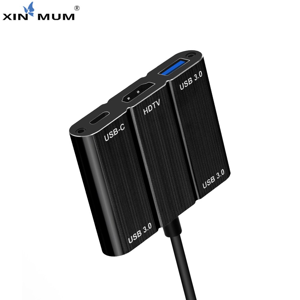 5 in1 Type C USB 3.1 Male To HDMI 3 USB 3.0 Type C Female Charging HDTV Cable Adapter Convertor TV Laptop Docking Stations