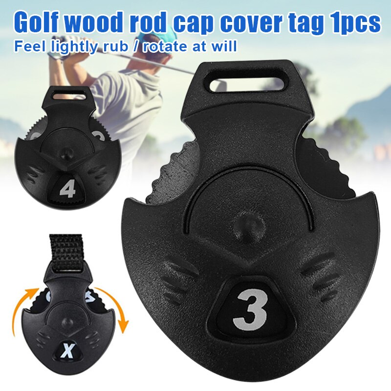 Golfs Club Tags Roterende Plastic Tags Nummer Tags Voor Golfs Houten Club Cover Ronde/Hartvormige Whshopping