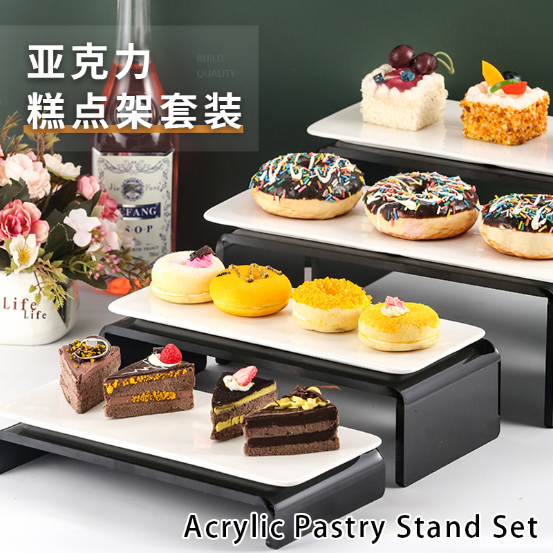 Acryl Dessert Tafel Decoratie Vertoningsrek Taart Tafel Rek Snack Rack Buffet Koude Maaltijd Party Thee Breken Tafel