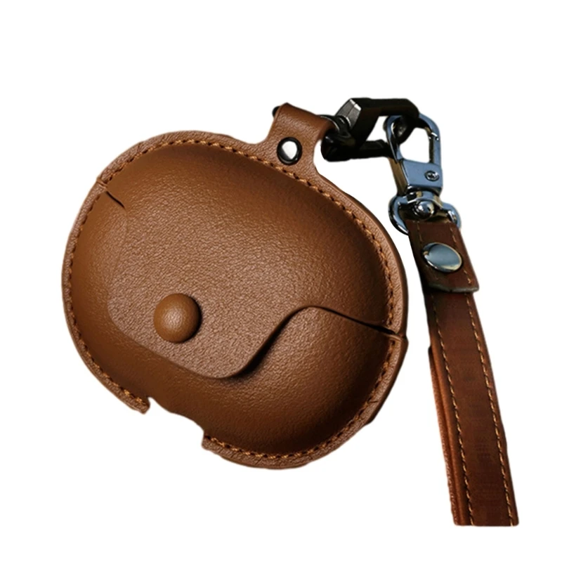 for Huawei FreeClip Case Leather Cover Waterproof Anti-Scratch Protective Earbuds Protector Soft Fit Accessories: Khaki