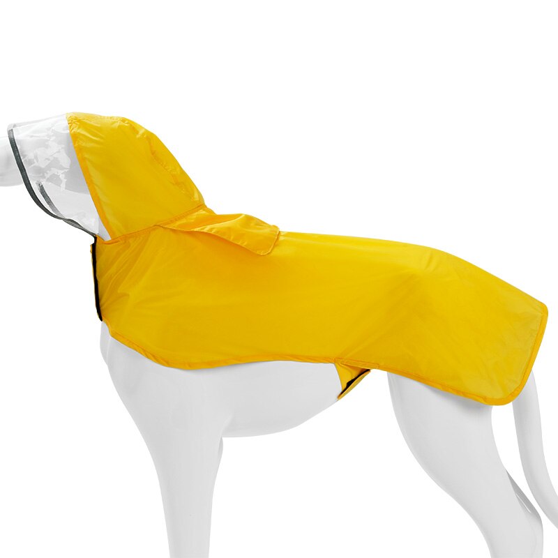 Dog raincoat golden retriever raincoat waterproof nylon rain clothes hooded for small and big large dogs impermeable perro #FS: Yellow / S