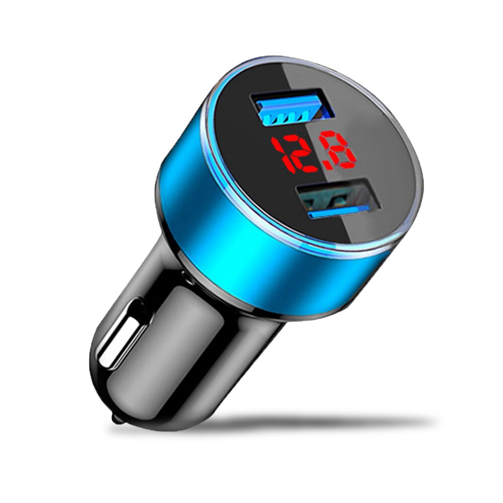 3.1A 5V Doppia Porta USB Mini Caricabatteria Da Auto Con Display A LED Universale Dell'automobile Del Telefono-Caricatore per Xiaomi Samsung s8 iPhone X 8 Più Il Tablet: Blue