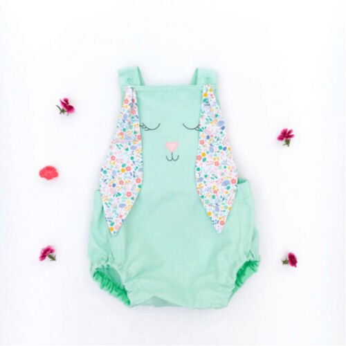 Newborn Baby Girl Boy Rabbit Up Cosutme Sleeveless Bodysuit Outfit Summer Clothes