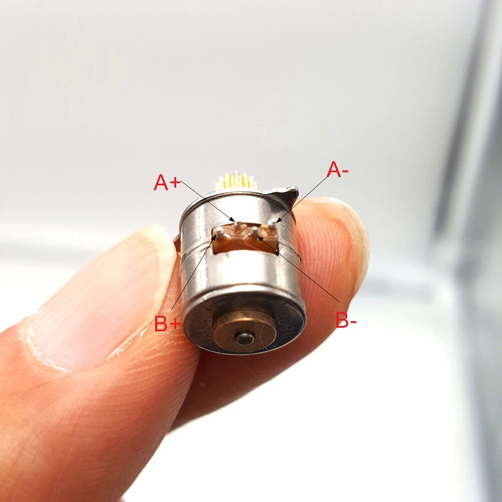 1PC Micro Stepper Motor 10mm Two-phase Four-wire Step Motor with 13 Teeth Brass Gear