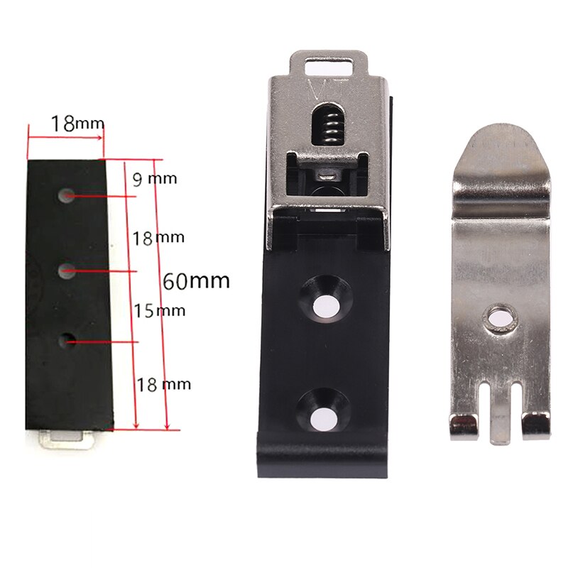 35mm U-shaped Rail DIN Universal Buckle Fixed Clamp Fasten Clip Mounting Bracket 18mm/14mm Wide