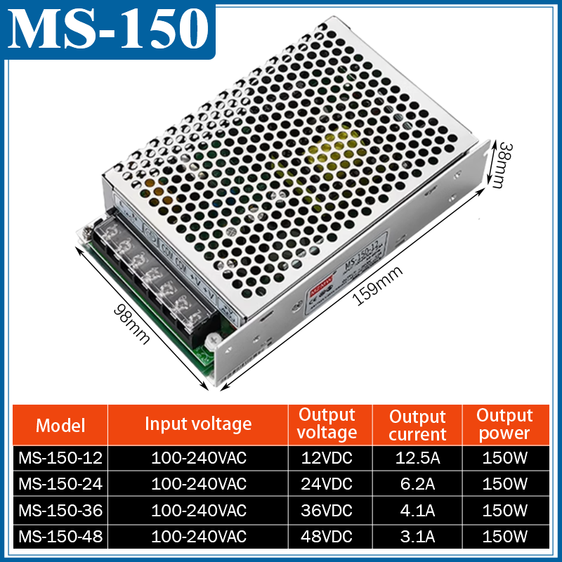 Switching Power Supply 220V AC to 24V/12V/36V DC 30A 1000W High Current Converter with Silent Cooling: Blue / us