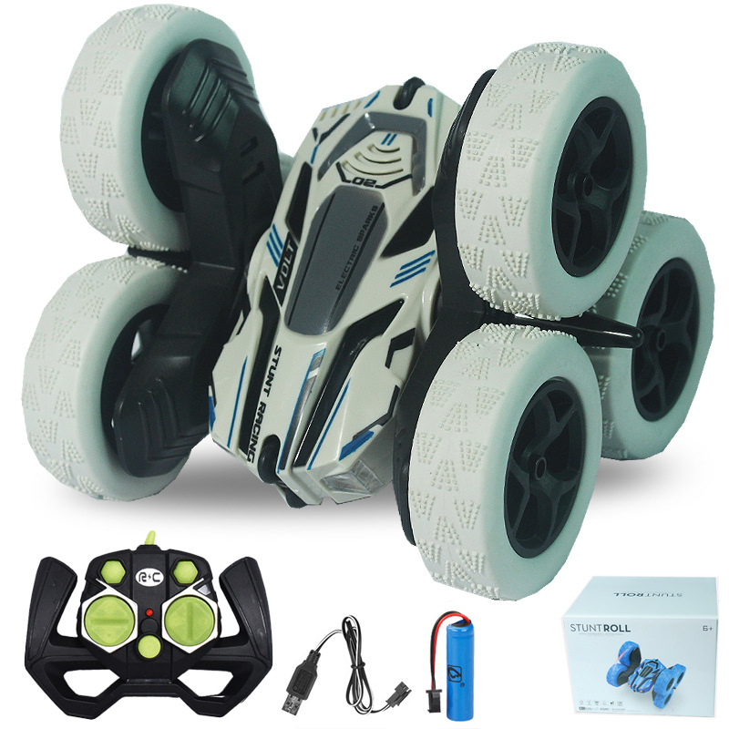 2,4ghz rc car toy remote control six-wheel stunt car toy 360 ° rotating roll electric vehicle children boy: 3