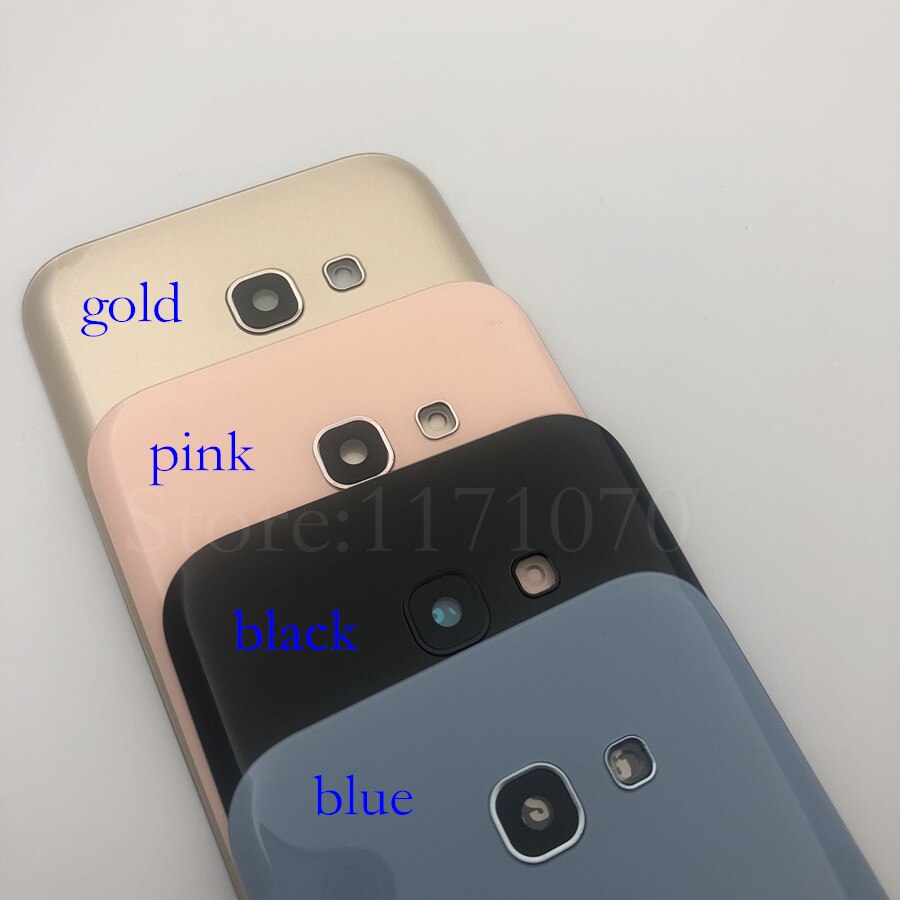 Posteriore In Vetro + vetro Della Fotocamera Per Samsung Galaxy A3/A5/A7 2017 A320 A520 A720 Vetro Posteriore Della Batteria copertura Posteriore del Portello Custodia