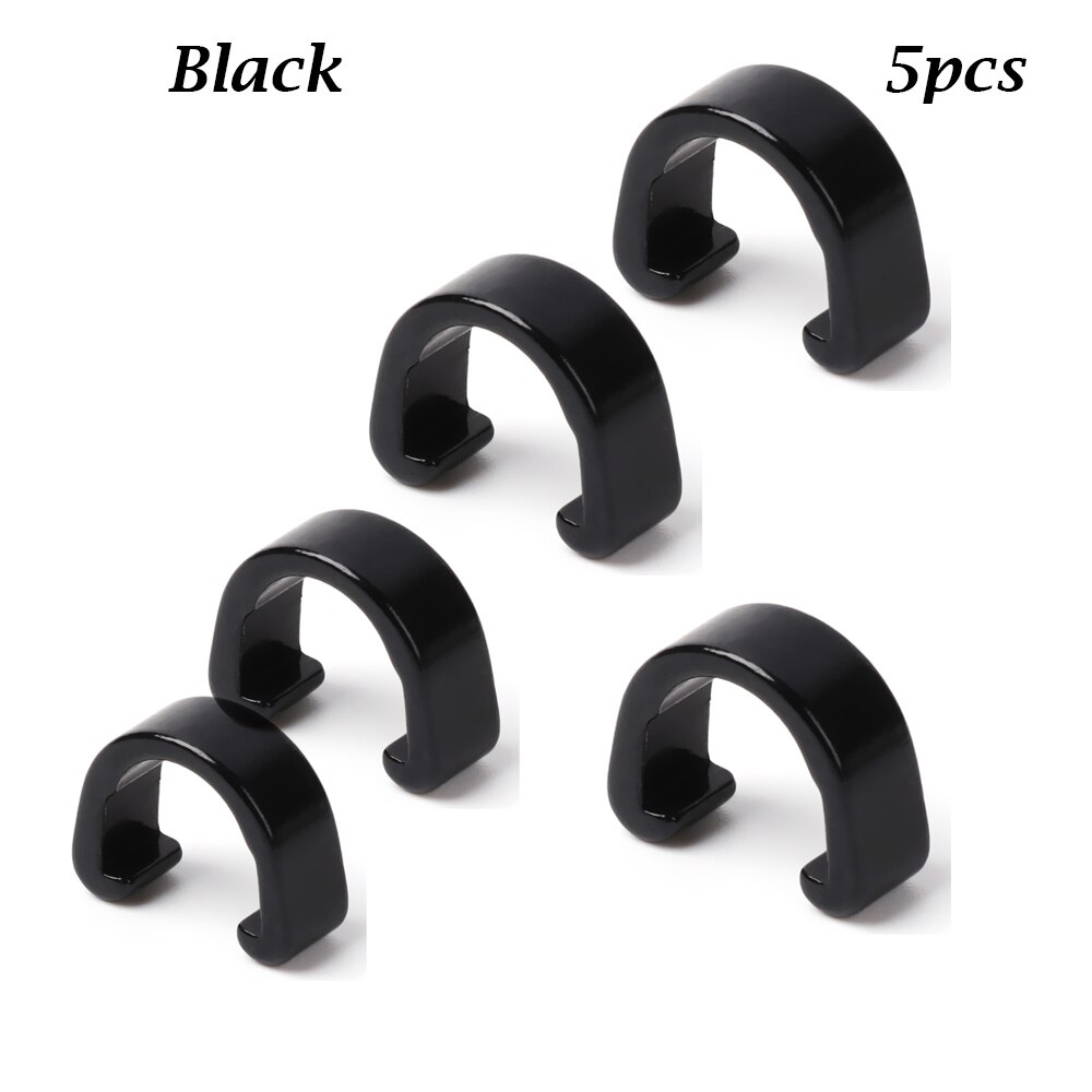 5Pcs C Vorm Clips Rem Kabel/Lijn Gespen Aluminium Mtb Bicyle Behuizing Slang Weg Gids Derailleur Lijnen gereedschap Accessoires: Black1