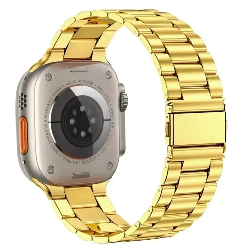 Rustfri stålrem til apple watch-rem 44mm 45mm 38-42-40-41mm metalledarmbånd iwatch-serie 10 8 7 6 5 4 3 se ultra 49m