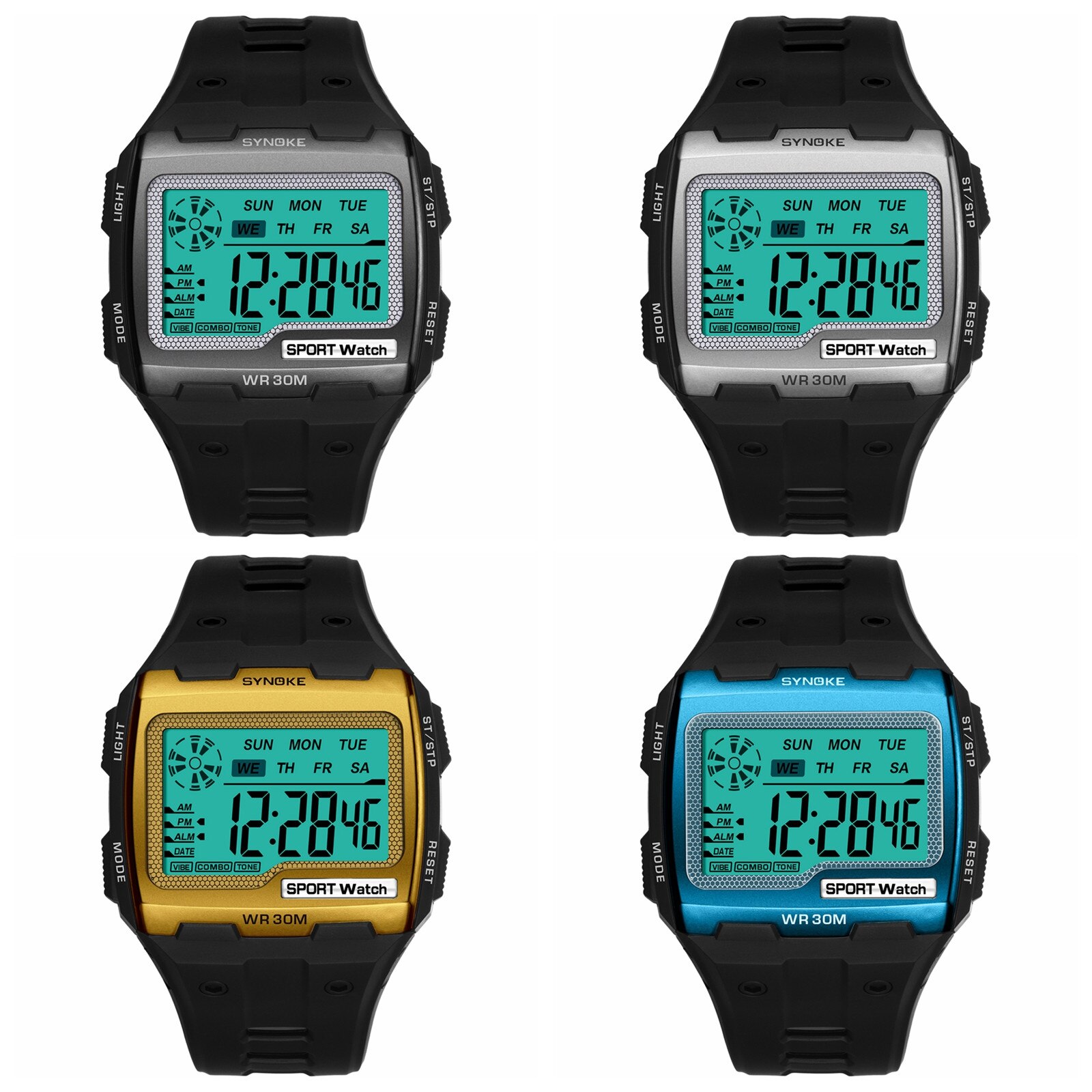 Mannen Outdoor Horloges Sport Horloge Wekker Chronograaf 30M Waterdicht Horloge Man Digitale Horloges