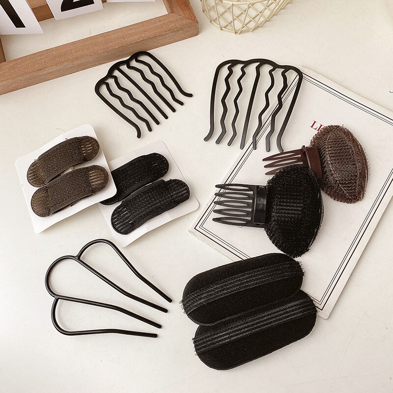 1 Pcs Hair Root Natural Fluffy Hair Sponge Bobby Hairpins Invisible Bangs Clips Magic Hair Donut Bun Makers Korean Styling Tools