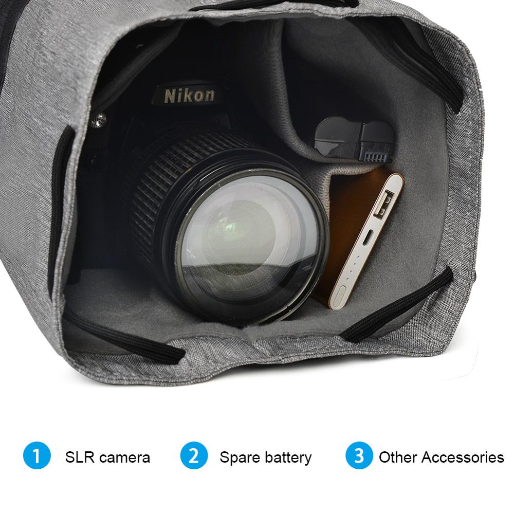 Vanntett kamera linse bag polstret etui deksel myk veske poser til nikon kanon sony panasonic fujifilm olympus tamron sigma tokina