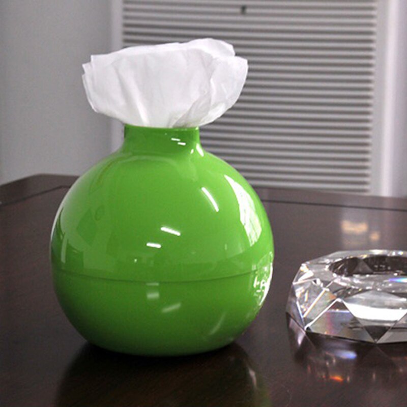 Plastic Round Tissue Box Toilet Paper Pot Holder Tissue Case Box Storage Organizer Bathroom Accessories