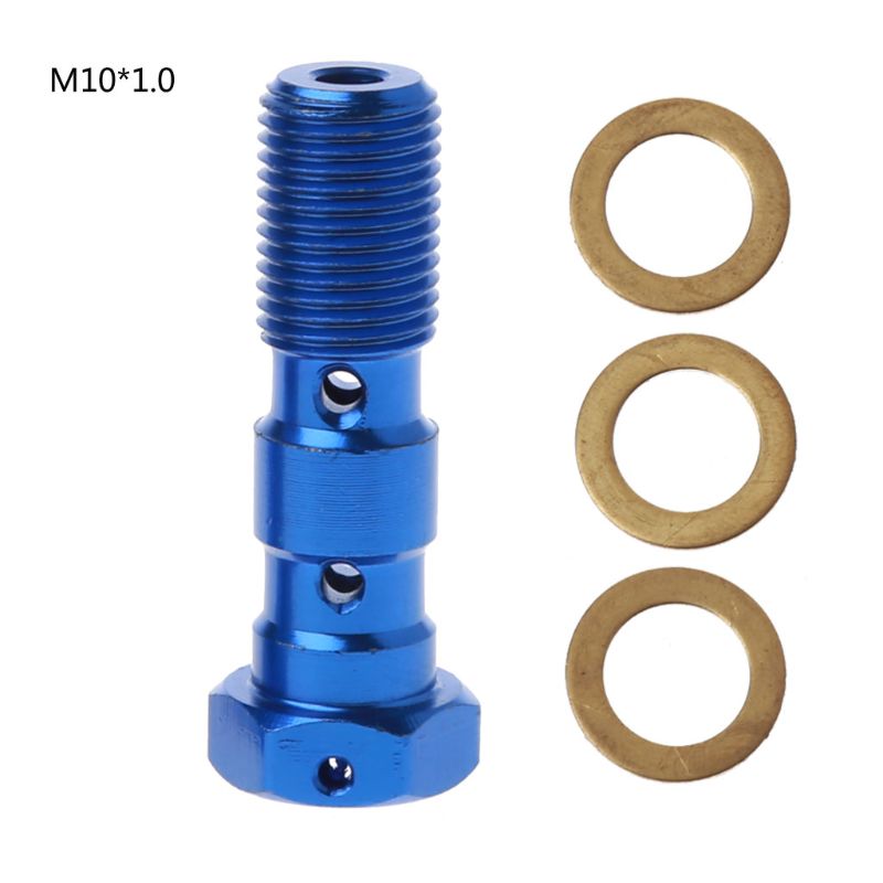 Tornillo de manguera de aceite para cilindro maestro de freno de Moto tornillos de tubo Universal con arandela para motocicleta M10x1.25/M10x1.0: B