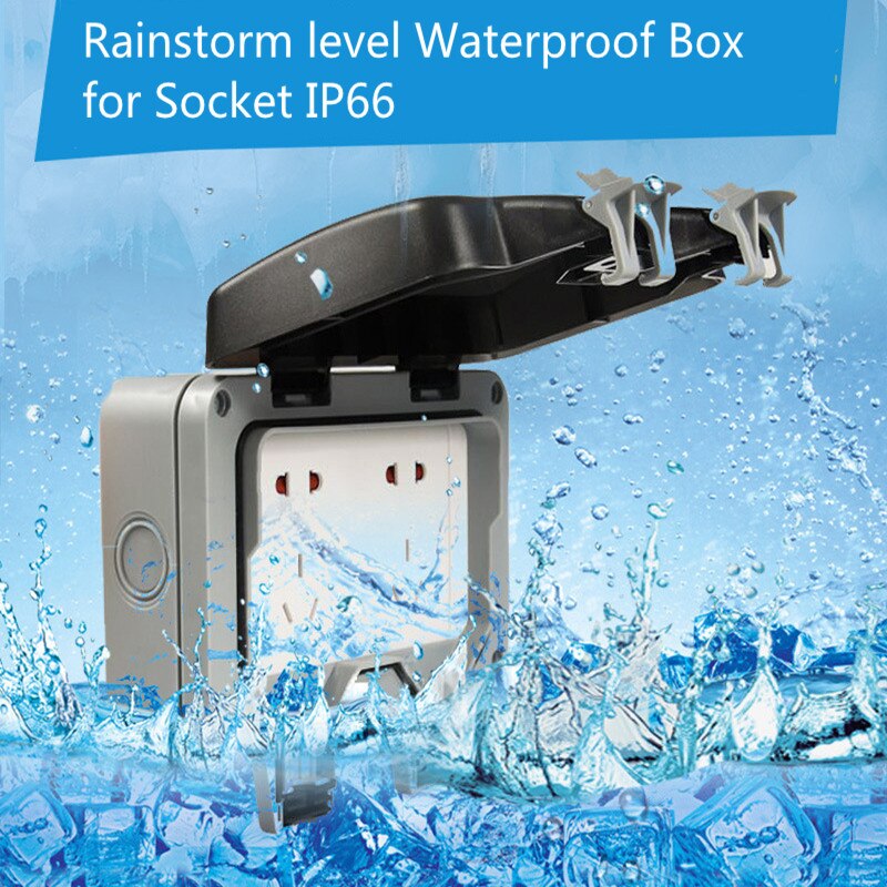 IP66 Outdoor weatherproof box for socket waterproof Protected against Splashing Water