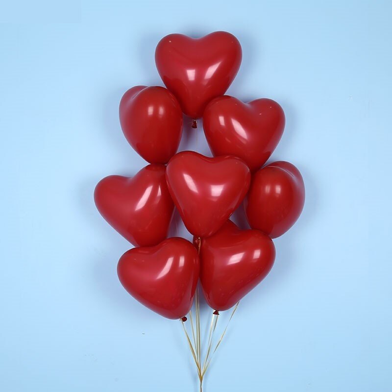 10 inch Red Latex Balloons Love Heart Shaped Decoration Balloon