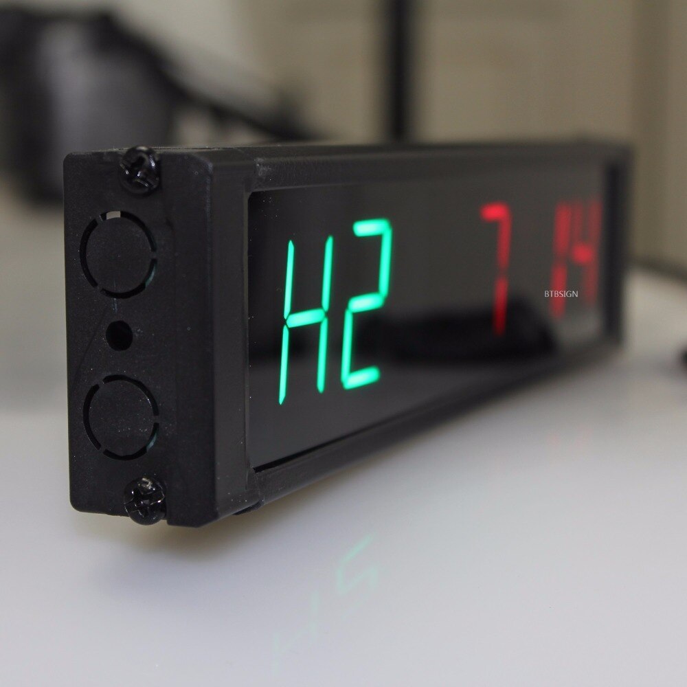 Grøn crossfit timer 1 '' høj 6 cifre led interval timer nedtælling /op ur stopur tabata fgb gym boksning emom mma