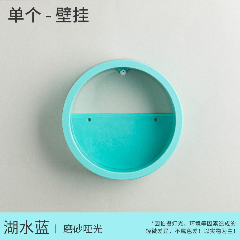 Moderne Ronde Ijzeren Muur Vaas Container Thuis Kamer Opknoping Mand Bloempot Muur Decor Vetplant Planter Tuin Vaas: Blue 28cm