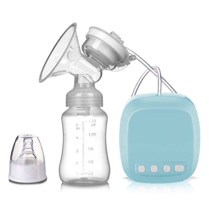 Elektrische Borstkolf Automatische Melker Met Baby Fles Moeder Tepel Zuig Melk Extractor Usb Chargable: Blauw