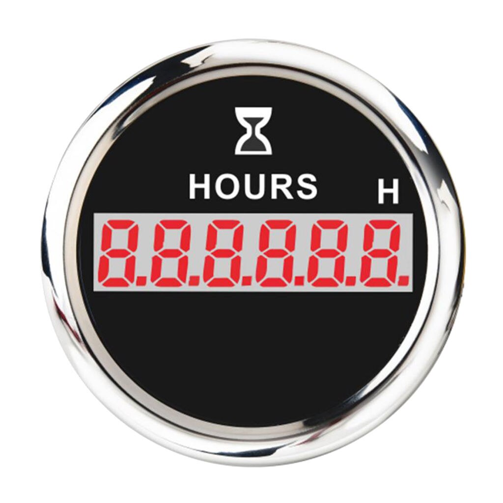 Digital Hour Meter Gauge 3 " Round 52mm Waterproof Hour Meter
