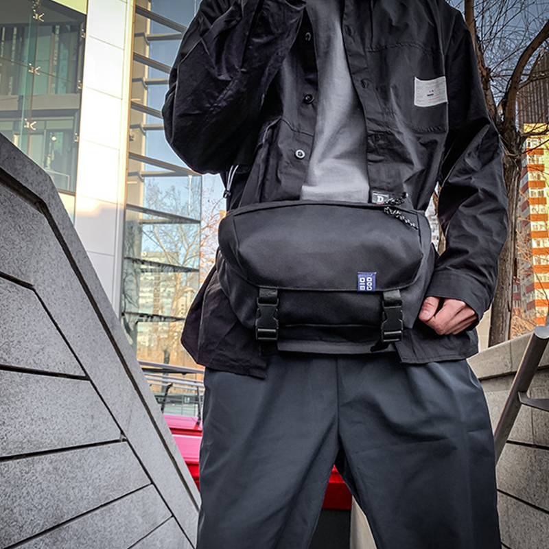 Riñonera Unisex con personalidad Hip-hop, bolso de hombro de , bolso de nailon de gran capacidad