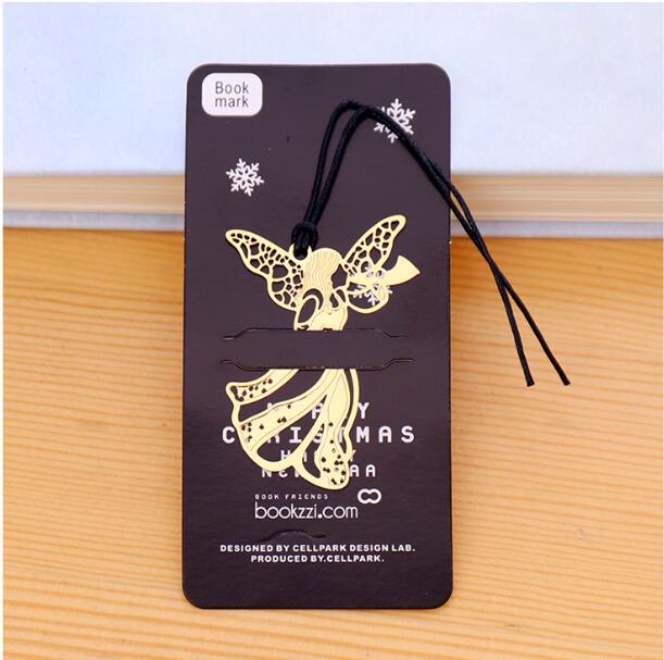 Mini ihålig fjäder ängel metall bokmärke för böcker kawaii kinesisk stil bokmärke brevpapper kontor skolmaterial: Tian shi