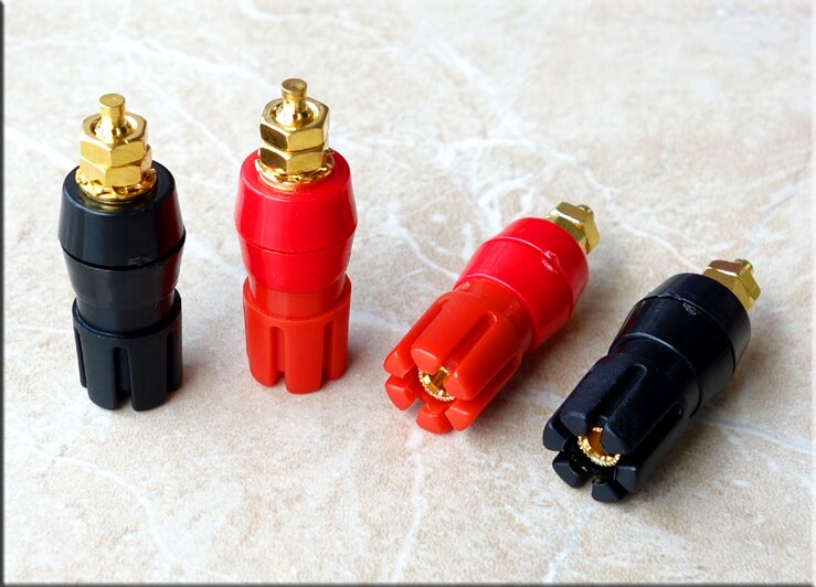 red and black two amplifier chassis terminal (two red and two black)