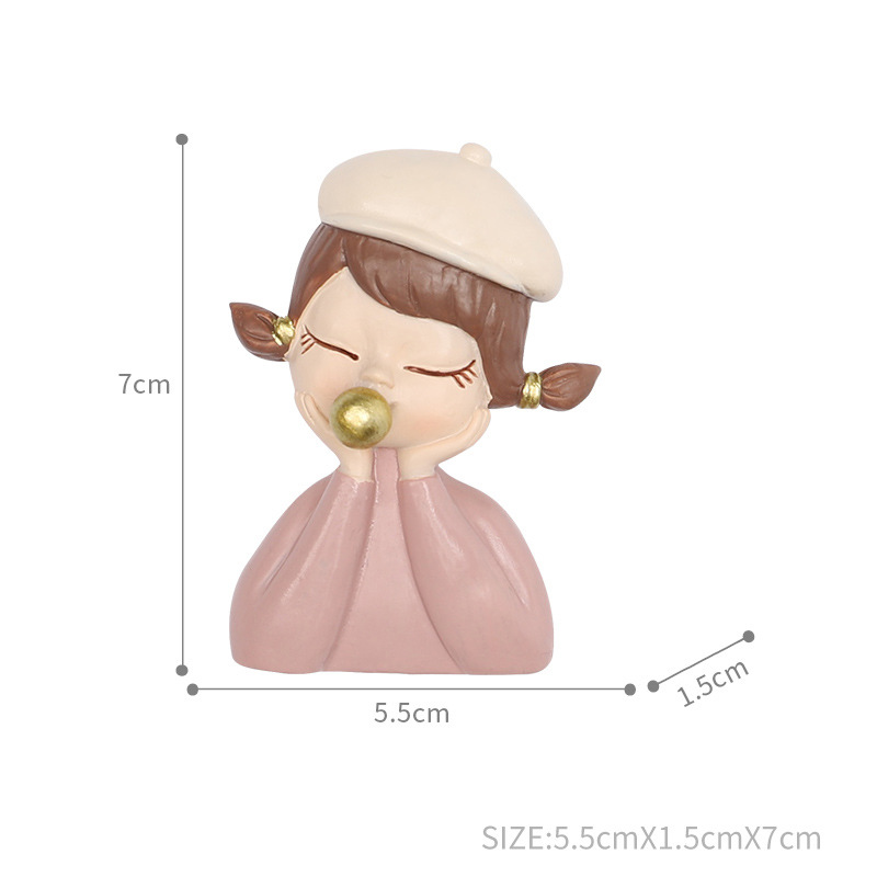 Cartoon Light Switch Sticker Kid Room Wall Decoration Home Resin Switch Sticker Pegatinas Interruptores De Luz: pink hat