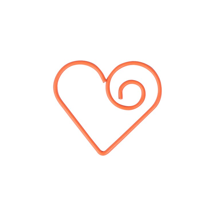 love heart shaped Paper Clips Decorative Stationery Clips Kawaii Stationery Office Metal Clip Paper Clips Metal