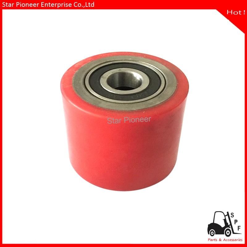 hydraulic pallet truck wheels hand pallet truck wheel 80x60mm PU with bearings 6204 transpalette manuel