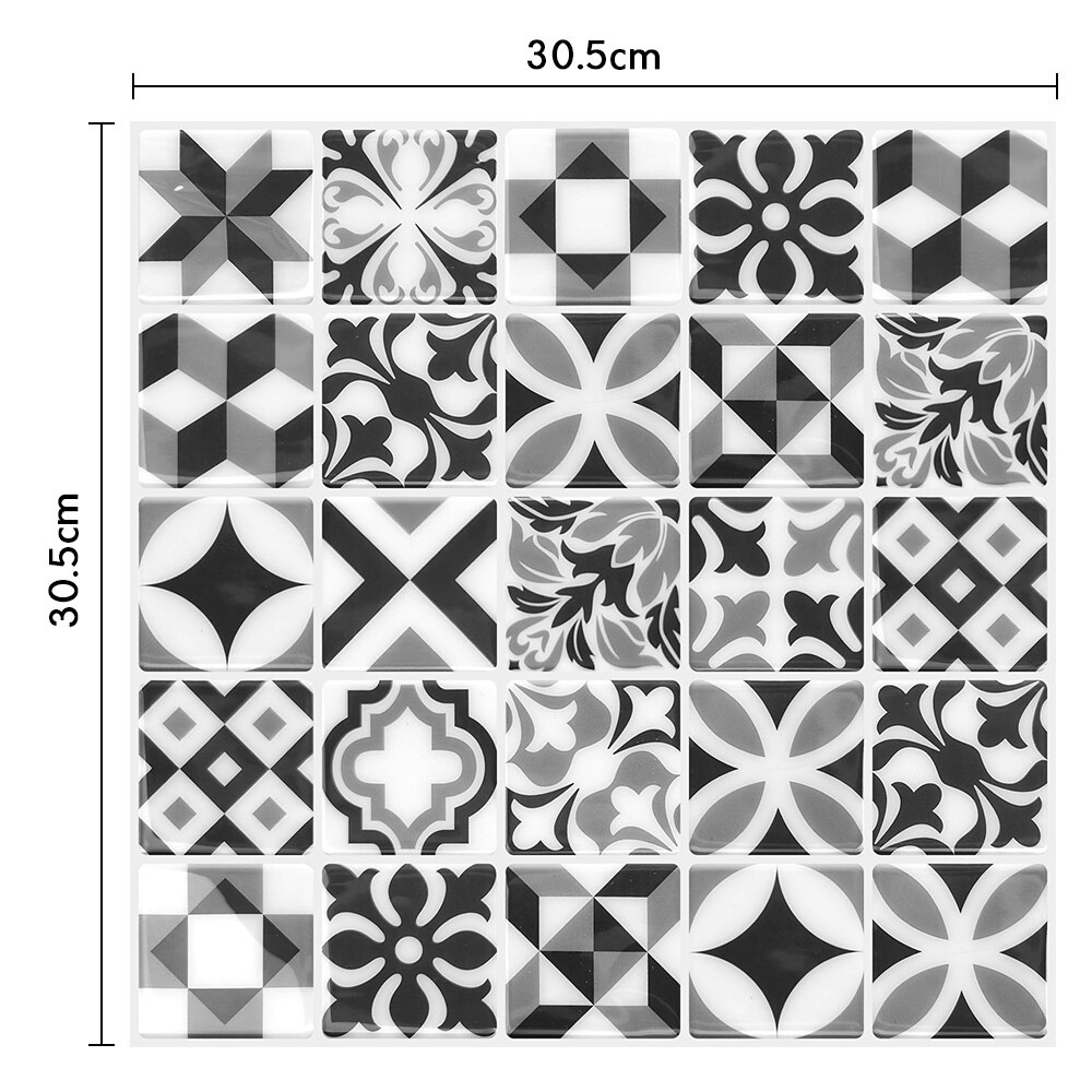 Fancy tiles Morocco Peel and Stick Backsplash Tile 12x12 Inch Self Adhesive Wall Sticker Kitchen: MSSB-735