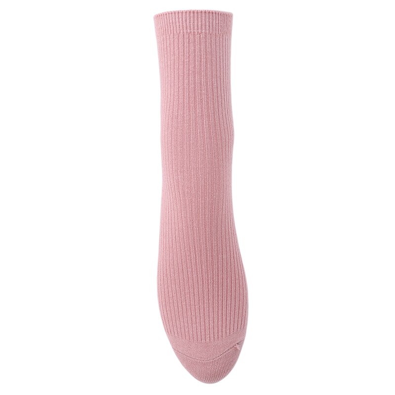 Calzini Cotone Donna - Ricamo Motivo Cuore Bianco - Yoga Fitness - Corti: Rosa