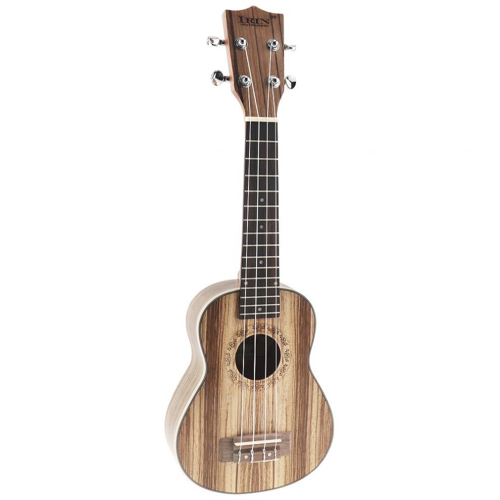 21 Inch Sopraan Ukulele Zebra Hout 15 Fret Vier Snaren Gitaar Ukelele Muzikale Snaarinstrument