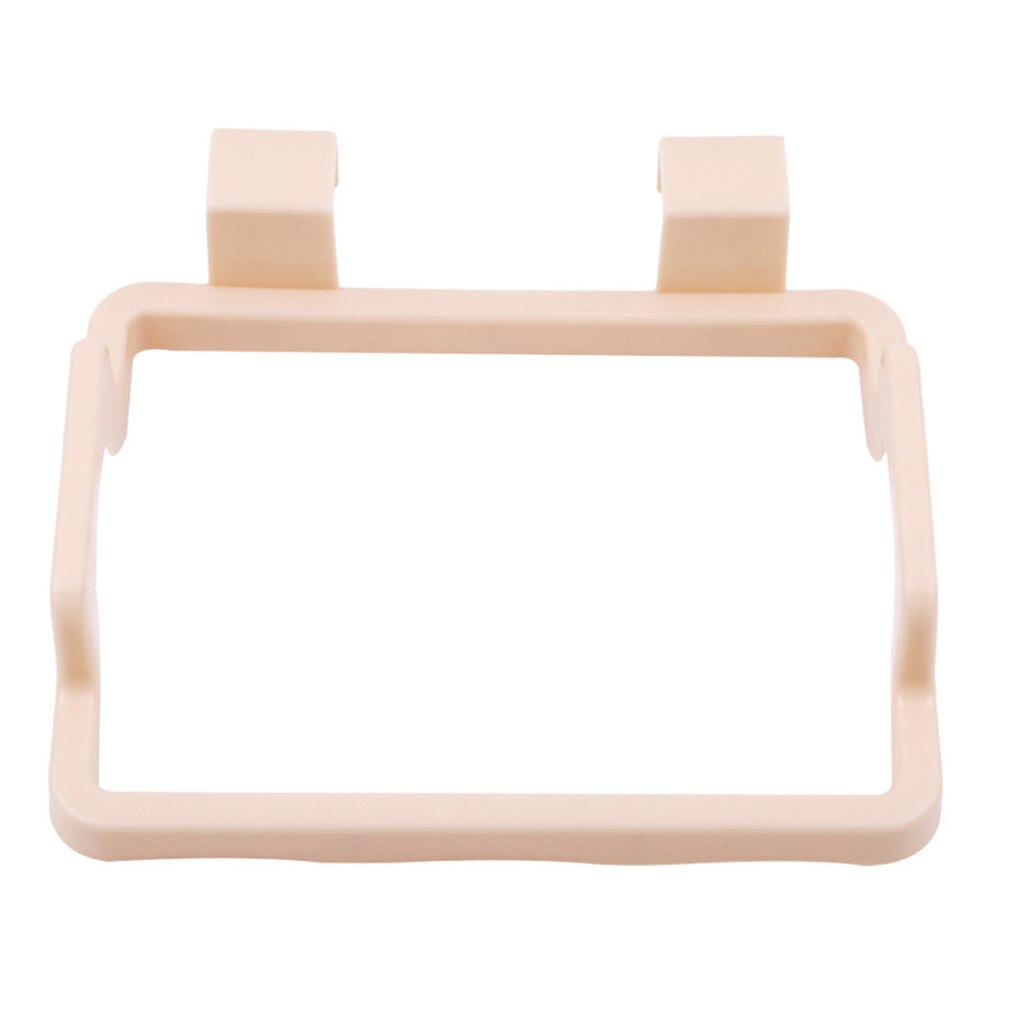 Portable Kitchen Cabinet Trash Rack Cupboard Door Back Hanging Trash Rack Storage Rack Holder Kitchen Gadgets Plastic: Beige