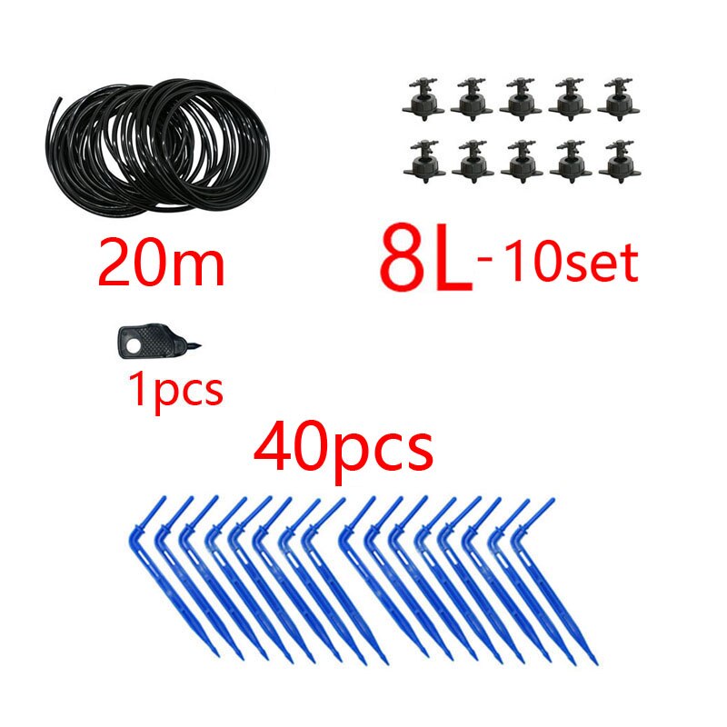 4L 8L Drippers 4-Manier Emitter Irrigatie Systeem Kas Pijl Drip System Waterbesparende Irrigatie: 8Lx10 set