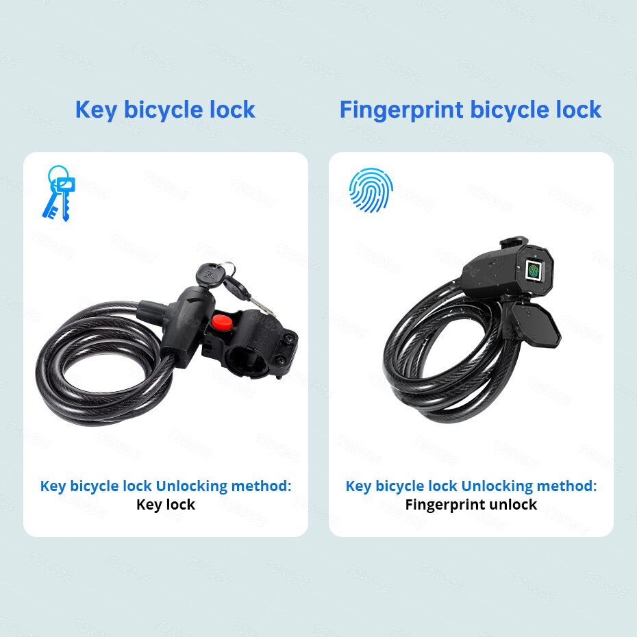 Smart Fingerprint blocco per bicicletta lucchetto per bicicletta antifurto in acciaio inossidabile ricarica USB porta MTB impermeabile accessori per serratura bici