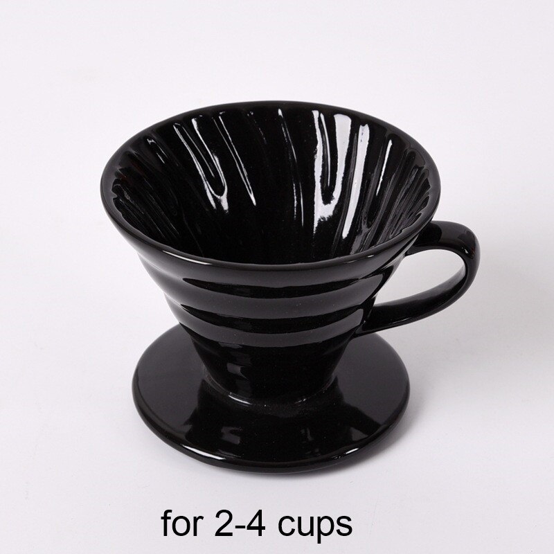 Keramische Koffie Druppelaar Motor V60 Stijl Koffie Drip Filter Cup Permanente Giet Over Koffiezetapparaat Brewer met Aparte Stand Cafe