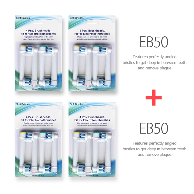 Têtes de brosse à dents électrique pour Oral B, tête de brosse de resubdivision pour la vitalité, buses Oral-B: Violet