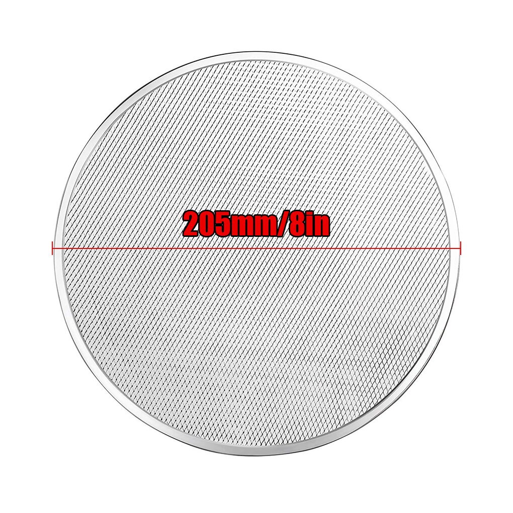 Durable Round Mesh Pizza Screen Baking Thin Crust Tray Mesh Aluminum Wire Pan Pizza Baking Tool: 8 inch