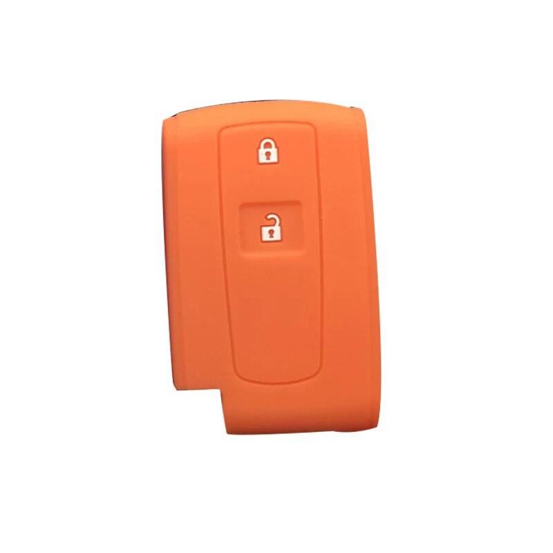 Til toyota prius passo avensis krone corolla verso silikone bil nøglebrik cover etui nøgle cover cap nøgle nøgleringe: Orange