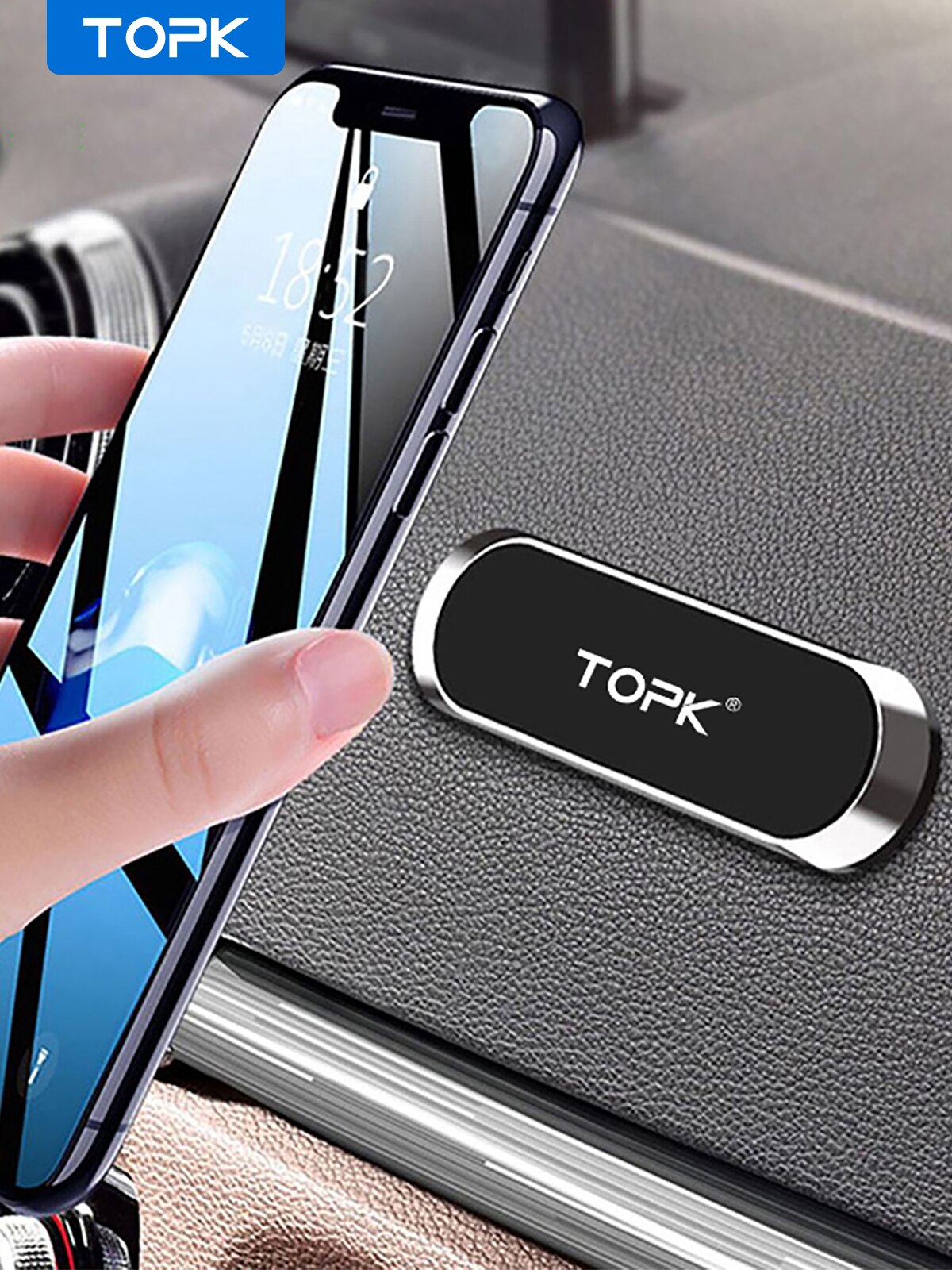 Topk metall magnetischer autotelefon Halfter universelle streifen bilden praktisch ständer stärker Magnet gps unterstützung Auto halterung für iphone 14: verrotten