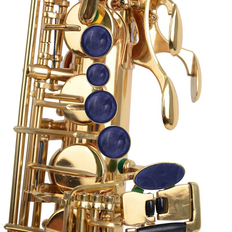 ADDFOO 9 Teile/satz Alt Tenor Sopran Saxophon Sax Schlüssel Tasten Blau & khaki Farben Einlagen Zubehör
