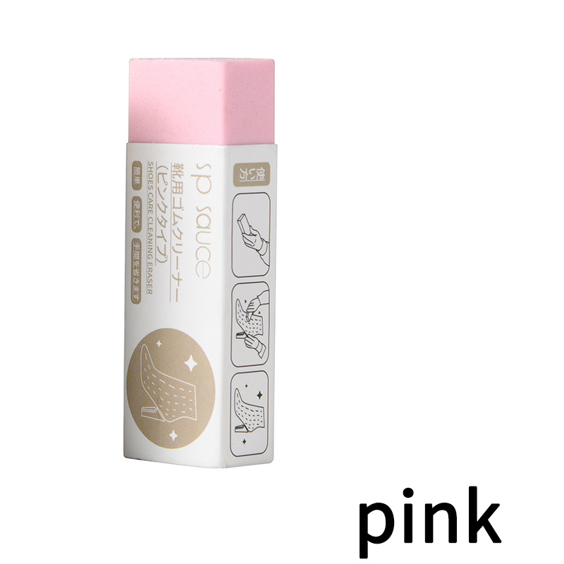 1 Uds. Herramienta de lavandería, goma plástica 7,5 CM, goma para limpiar zapatos, goma de borrar para zapatos, accesorios de baño rosa/blanco: Rosa