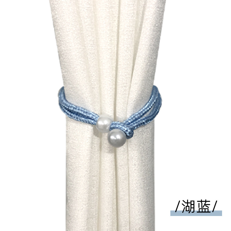 2/1 Uds. Clip de cortina de perlas pequeñas, soportes de cortina, Clips de hebilla para atar, hebilla de bola colgante, accesorios decorativos para cortina: Lavanda / 30-35 cm