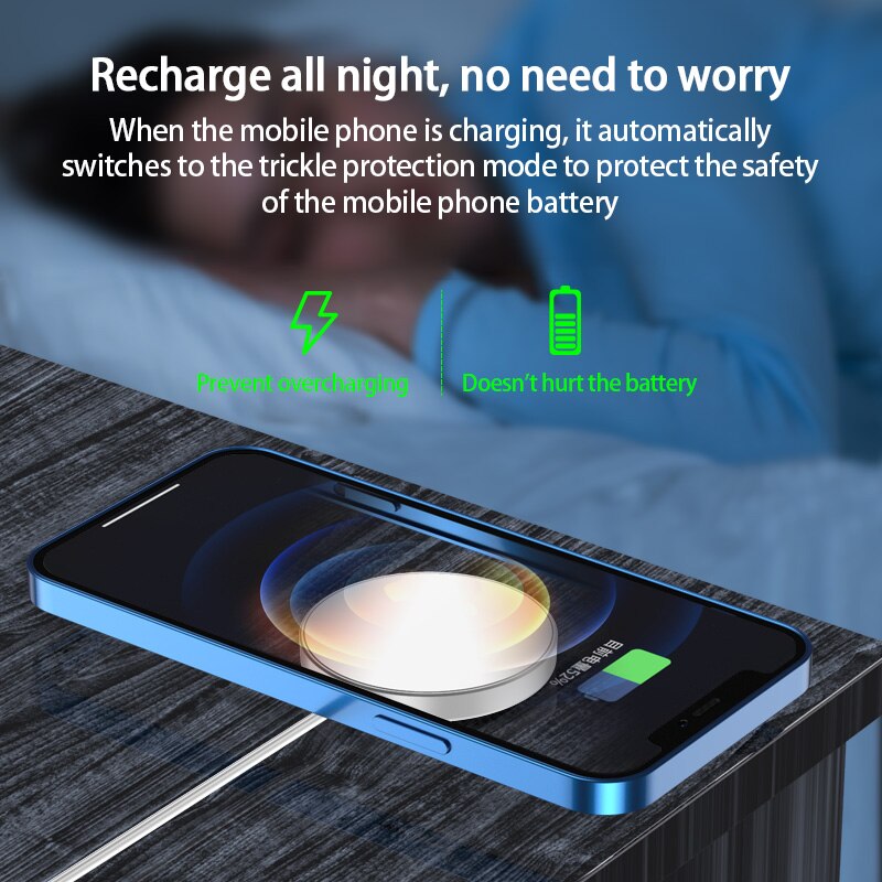 15W Magnetic Qi Wireless Charging For iPhone 12 Pro Max Mini Fast Charger For iPhone 11 XS X Wireless Charger For Huawei Xiaomi